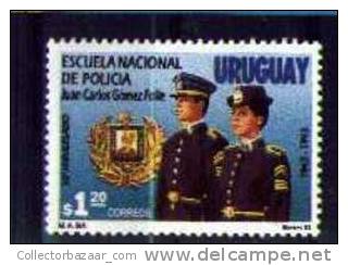 URUGUAY STAMP MNH Chicken Rooster Hen Police - Ferme