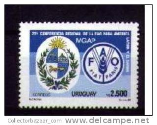 URUGUAY STAMP MNH Cattle Cow Horse Shield FAO - Ferme