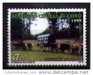 URUGUAY STAMP MNH Cattle Cow Carreage - Ferme