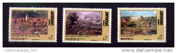 URUGUAY STAMP MNH  Horse Battle Military Art Painting - Farm