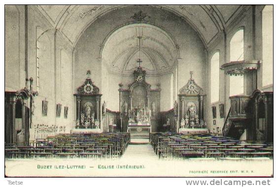 Buzet ( Lez Luttre ) - Eglise ( Intérieur ) - 190? - Pont-à-Celles