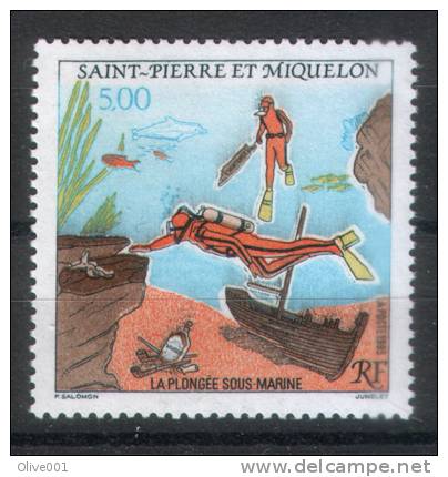 Timbre De ST. Pierre & Miquelon Y&T N° 574 ** Superbe - Plongée