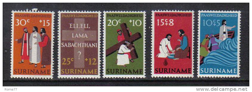 PD232 - SURINAME ,  Serie Yvert 571/575  ***  Pasqua - Suriname ... - 1975