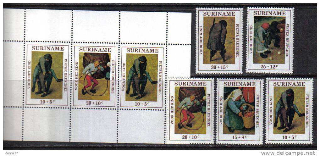 PD241 - SURINAME ,  Serie Yvert 546/550 + BF 11 ***   Infanzia - Surinam ... - 1975