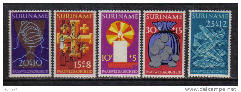 PD239 - SURINAME ,  Serie Yvert 556/560  ***  Pasqua - Suriname ... - 1975
