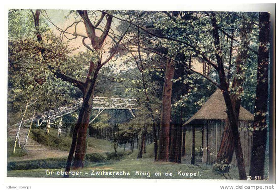 ANSICHTKAART DRIEBERGEN ZWITSERSCHE BRUG  POSTSTEMPEL 15-07-1909 - Driebergen – Rijsenburg