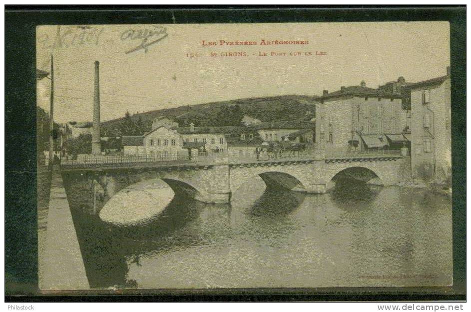 CPA SAINT GIRONS Le Pont Sur Le Lez - Saint Girons