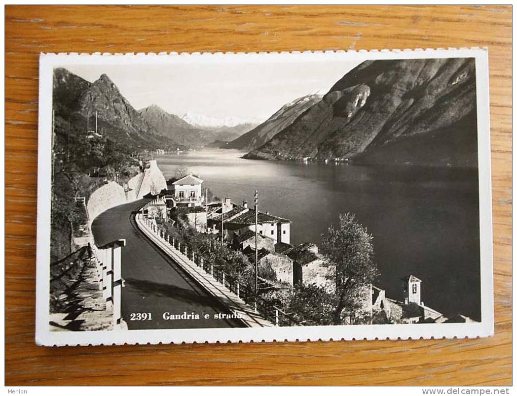 GANDRIA E Strado, Foto-AK  Cca 1940-  VG+   D7785 - Gandria 