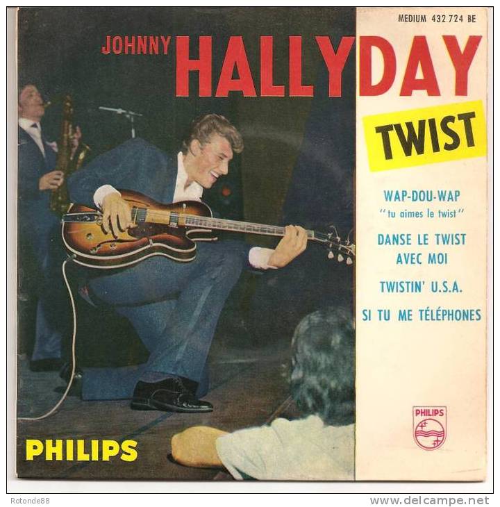 JOHNNY  HALLYDAY - Danse Le Twist Avec Moi - 45 T - Maxi-Single