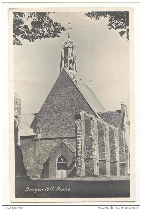 ANSICHTKAART BERGEN RUINE POSTSTEMPEL 1951 - Andere & Zonder Classificatie