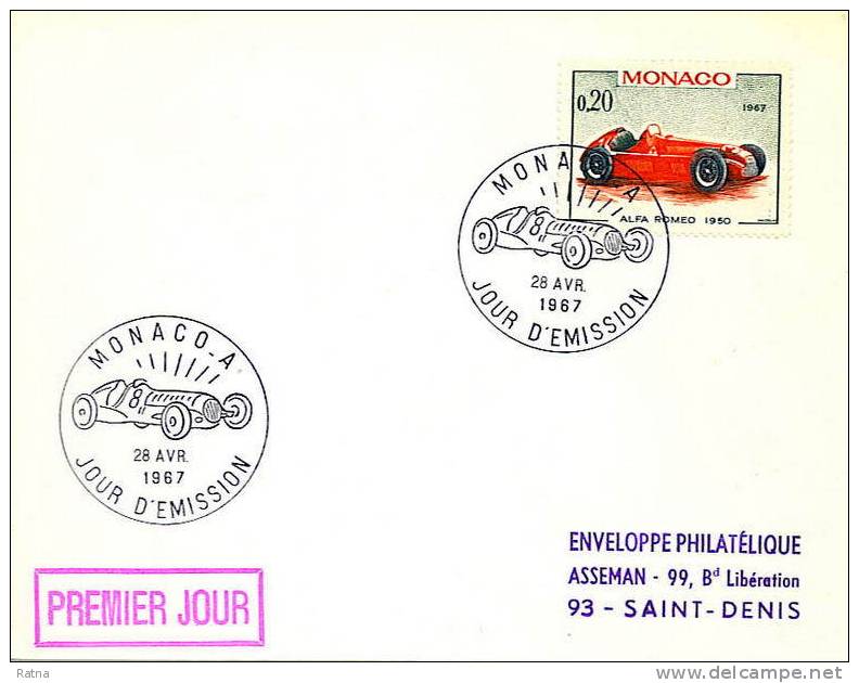 Monaco : Obl Voiture Course Automobile Racing Car Alfa Romeo - Automobile