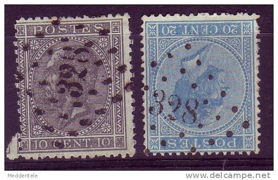 N° 17/18 LP 328 ST-NICOLAS  Tres Beaux @ 1 Euro/timbre NIPA 00 - 1865-1866 Profiel Links