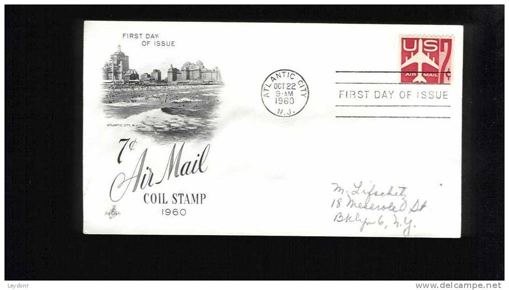 FDC Aircraft - 7 Cent Air Mail Stamp 1960 - 1951-1960