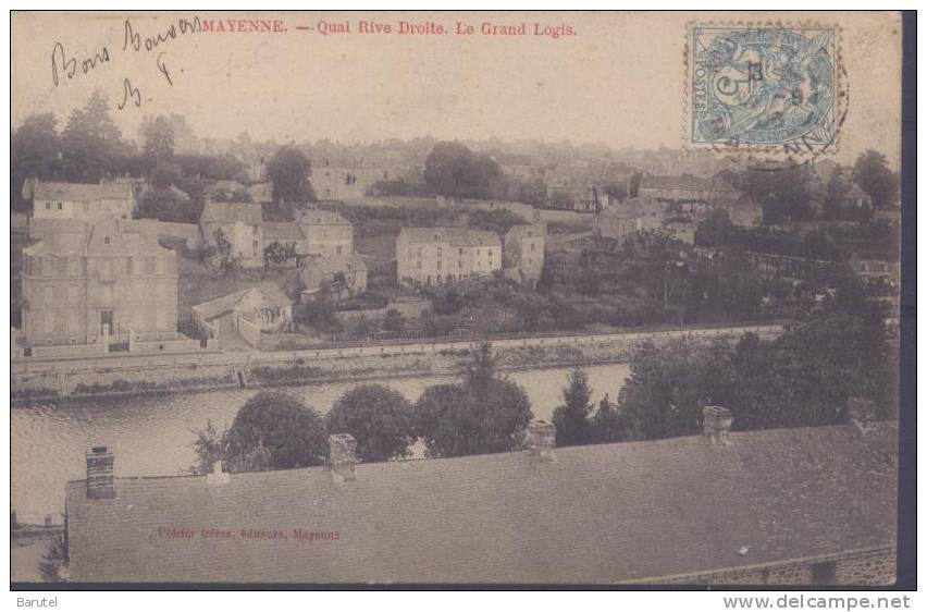 MAYENNE - Quai Rive Droite. Le Grand Logis - Mayenne