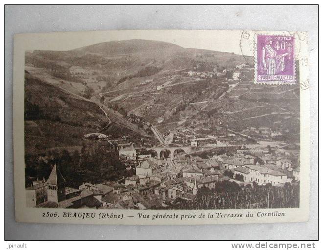 BEAUJEU - Vue Générale Prise De La Terrasse Du Cornillon - Beaujeu