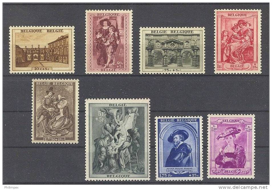 BELGIUM, RUBENS´ HOUSE 1939, UNUSED SET, MOSTLY NH/LH - Neufs