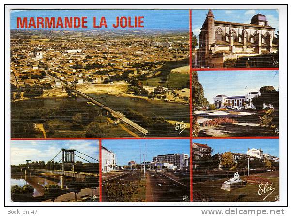 {35590} 47 Lot Et Garonne Marmande La Jolie , Multivues ; Vue Générale , Gare , Eglise , Pont , Allées , Boulevard - Marmande
