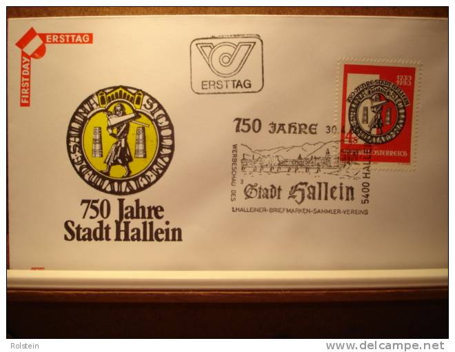 Mooie FDC  750 J. Stadt Hallein - FDC