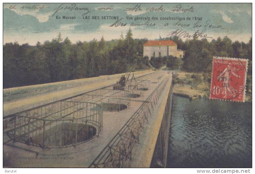 MONTSAUCHE LES SETTONS (Environs) - Lac Des Settons. Vue Générale Des Constructions De L´Etat - Montsauche Les Settons