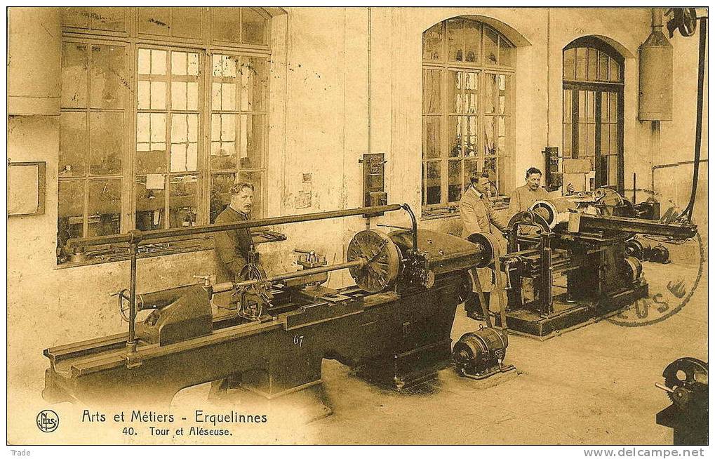 ERQUELINNES (BE) - Arts Et Métiers -N 40 -Tour Et Aléseuse -Très Animée-TBE. EV. - Industrie