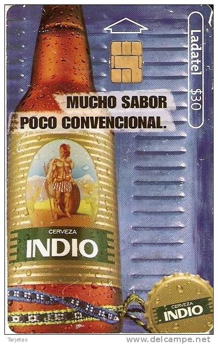 TARJETA DE MEXICO DE CERVEZA INDIO BOTELLA (BEER) - Lebensmittel