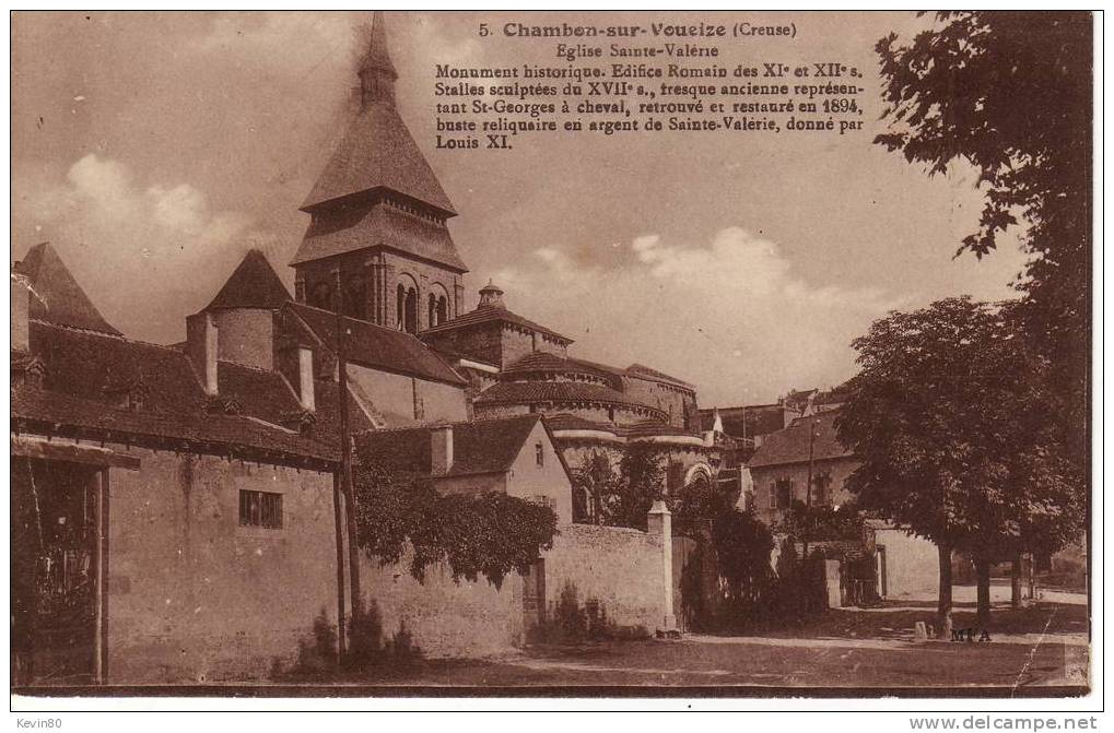 23 CHAMBON SUR VOUEIZE Eglise Sainte Valérie - Chambon Sur Voueize