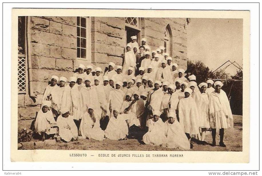 ETHNOGRAPHIE AFRICAINE / LESSOUTO  ( LESOTHO ) / ECOLE DE JEUNES FILLES DE THABANA MORENA - Lesotho