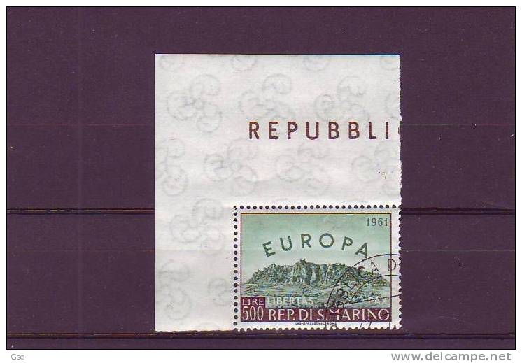 S:MARINO 1961 - Sassone 568 -   Usato - Europa CEPT - Used Stamps