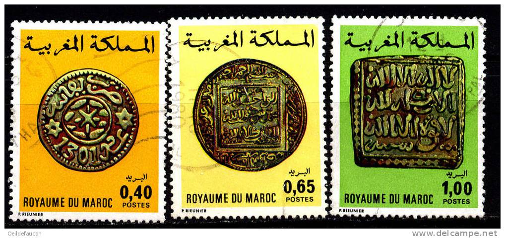 MAROC - Yvert - 746 - 748 - 749 - Cote 1.65 € - Munten