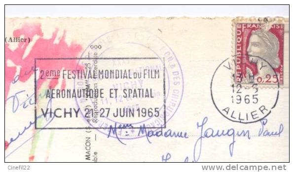 France, Flamme 2ème Festival Mondial Du Film Aéronautique Et Spatial (Cinéma), Vichy, 1965 - Kino