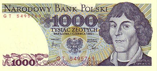 POLOGNE   1 000 Zlotych  Daté Du 01-06-1982    Pick 146c    ***** 5 BILLETS  NEUFS*****     5 Ex N° De Série Consécutifs - Pologne