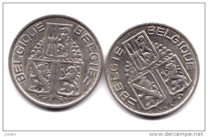 2 Piéces  De 1939 De 1 Franc - Belgie-belgique- - 1 Franc