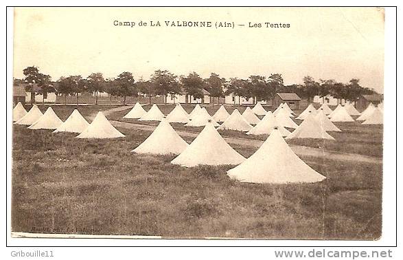 VALBONNE  -  ** CAMP DE LA VALBONNE  - LES TENTES **   -  Editeur J. ?   N°/ - Divonne Les Bains