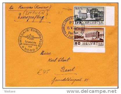 Ch372/ - SCHWEIZ - Europaflug Nord Nach Litauen 1939. BIT-Frankatur - Storia Postale