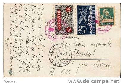 CH379/ - SCHWEIZ - Zeppelinpost Schweiz-Flug 1929, Bunt Frankiert - Briefe U. Dokumente