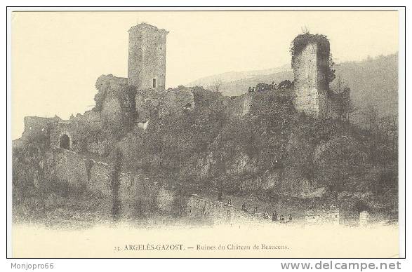 Reproduction CPA De Argelès Gazost    Ruines De Château De Beaucens - Argeles Gazost