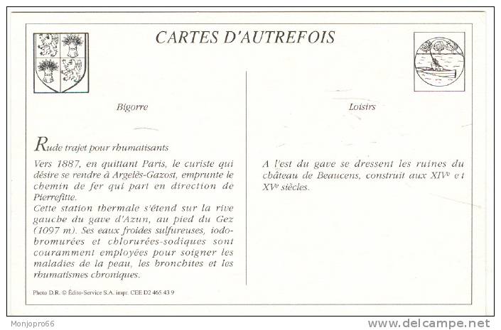 Reproduction CPA De Argelès Gazost    Ruines De Château De Beaucens - Argeles Gazost