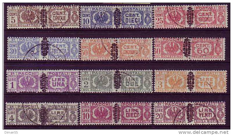 ITALY - LUOGOTENENZA - PACCHI N.48-59 - Cv 650 Euro - SERIE COMPLETA - Colis-postaux