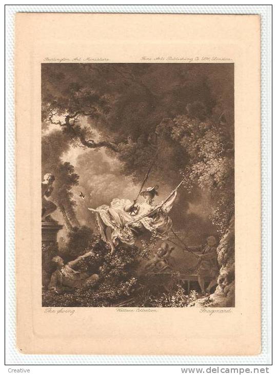 Fhe Swing,Fragonard,Wallace Collection  - Barlington Art Miniature  -  Fine Arts Publishing Co Ltd London - Antiquité