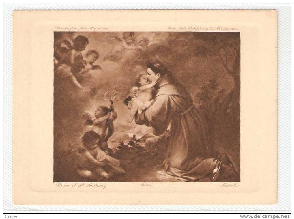 Vision Of St Anthony,Murillo,Berlin - Barlington Art Miniature  -  Fine Arts Publishing Co Ltd London - Antiquité