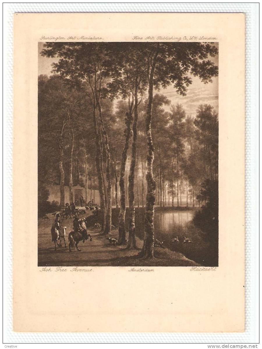 Ash Tree Avenue,Hackaert,Amsterdam - Barlington Art Miniature  -  Fine Arts Publishing Co Ltd London - Antiquité