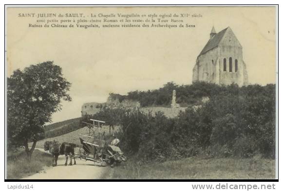 954 B/ CPA SAINT JULIEN DU SAULT  LA CHAPELLE VAUGUILAIN (89) - Saint Julien Du Sault