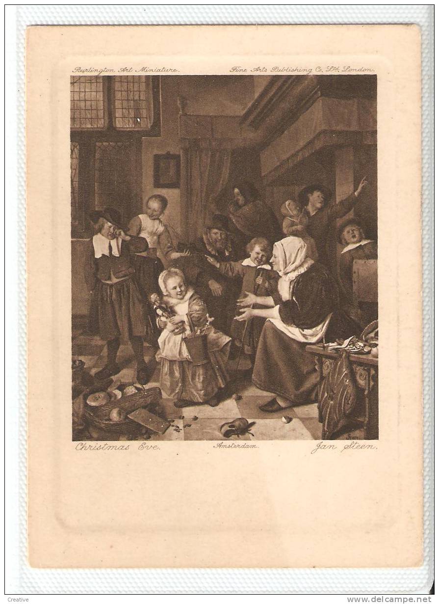 Christmas Eve,Jan Steen,Amsterdam - Barlington Art Miniature  -  Fine Arts Publishing Co Ltd London - Antike