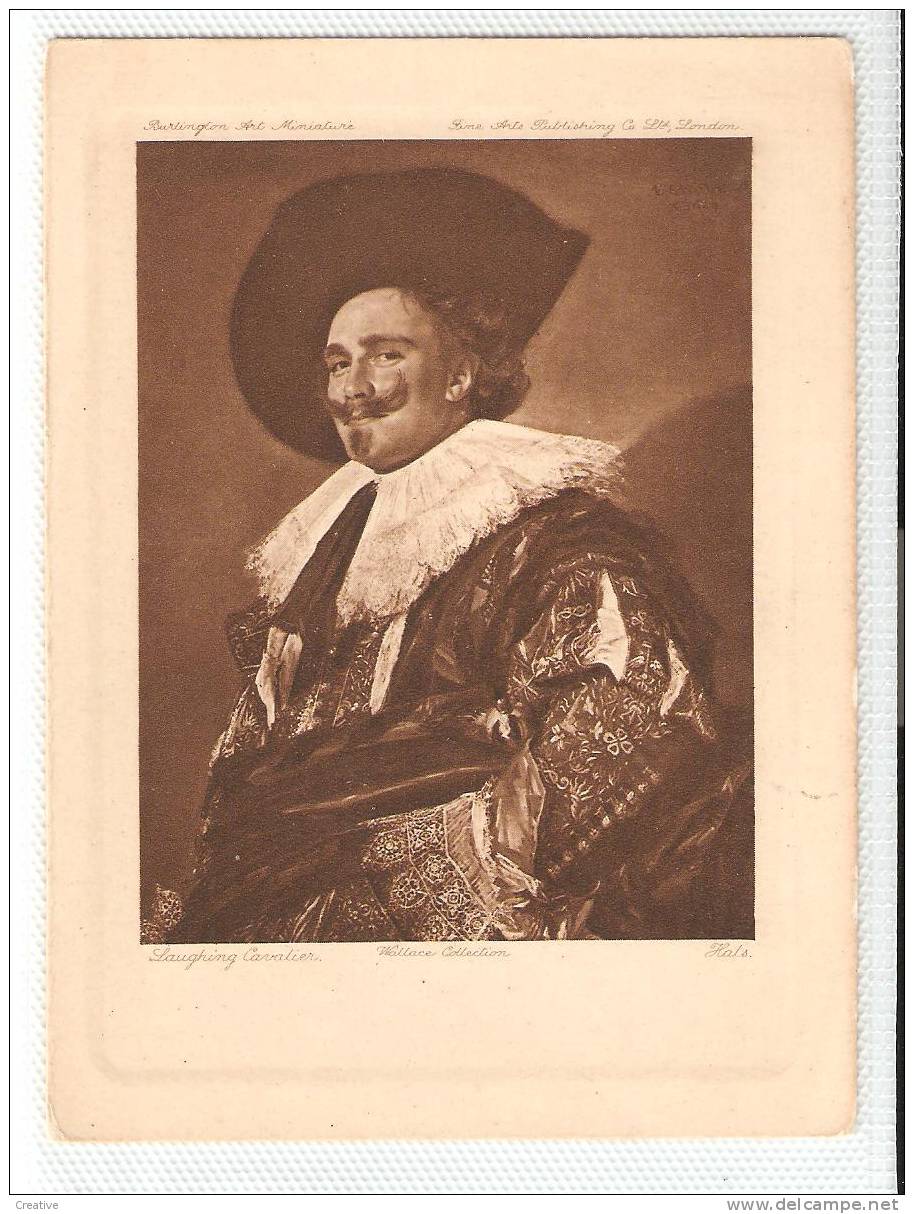 Laughing Cavalier,Hals,Wallace Collection - Barlington Art Miniature  -  Fine Arts Publishing Co Ltd London - Antiquité