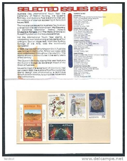 Australia - 1985 Selected Issues Post Office Pack. MNH - Mint Stamps