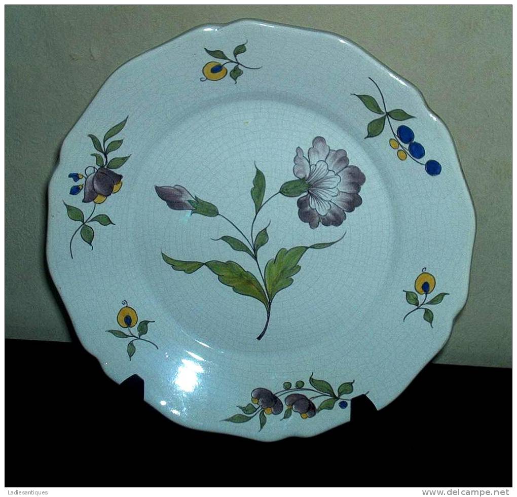 Vieille Assiette à Fleurs - Bord - Plate - AS 1792 - Autres & Non Classés