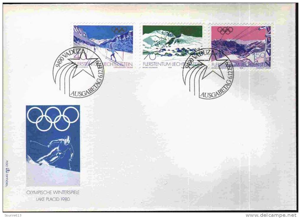 Fdc Liechtenstein 1979 Sports Hiver Ski De Fond Téléphérique - Invierno