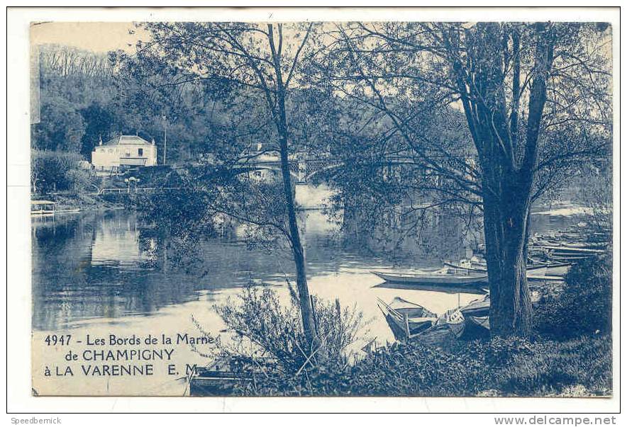 8430 DE CHAMPIGNY A LA VARENNE - LES BORDS DE LA MARNE . 4947 E.M. - Autres & Non Classés