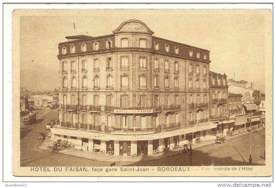 8414 Bordeaux Hotel Du Faisan  . Cachet Domaine Portuaire Et Aéroportuaire - Bordeaux