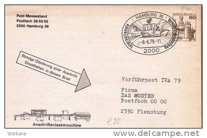 BRD371/ Verkehrsausstellung Hamburg 1979, Postautomation A. Amtl.GA Mit Entsprechendem Sonderstempel - Sobres - Usados